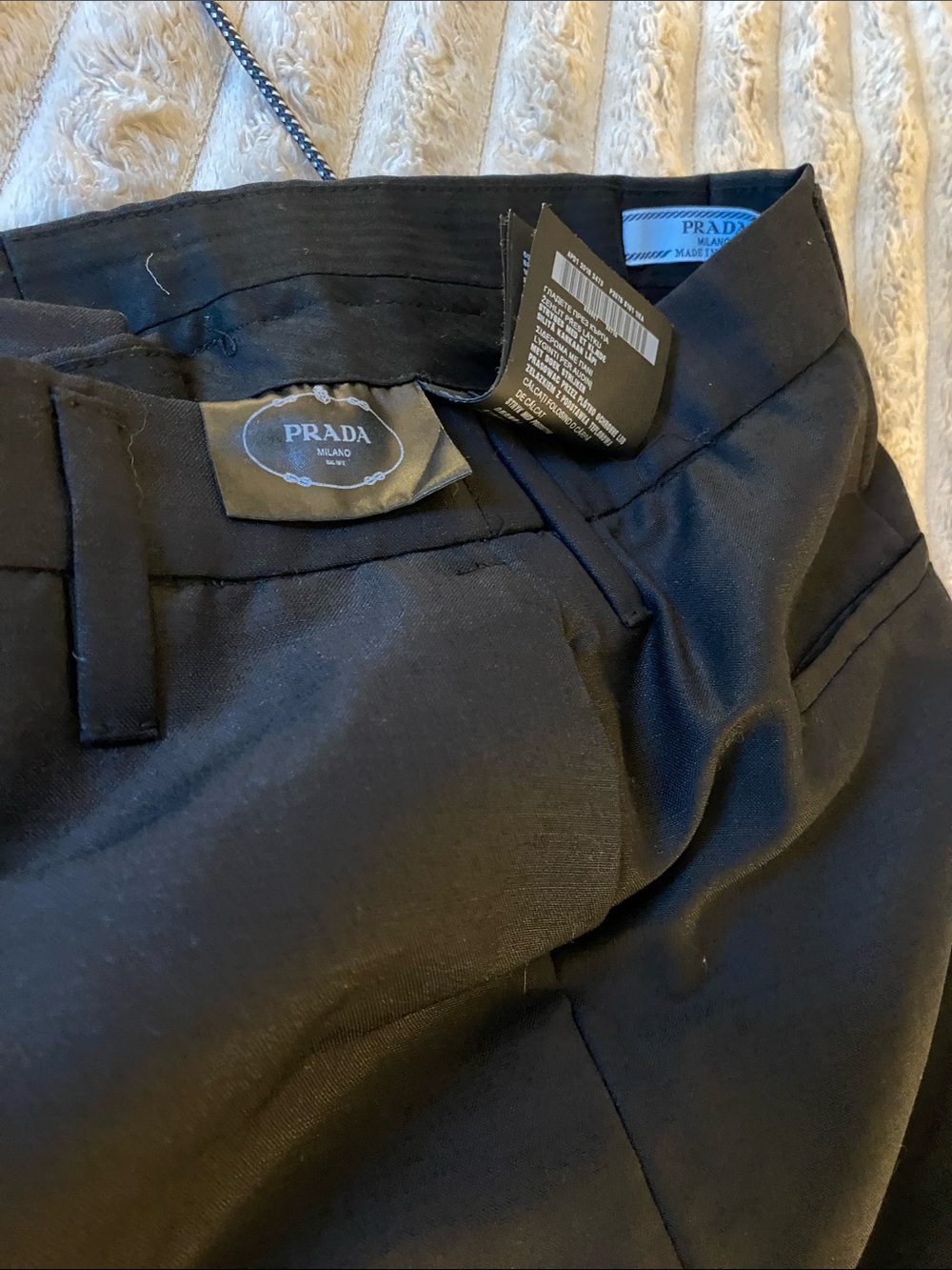 NWOT, Prada Black Woman’s – Classic Tailored Pants - Size 40 - Picture 2 of 6